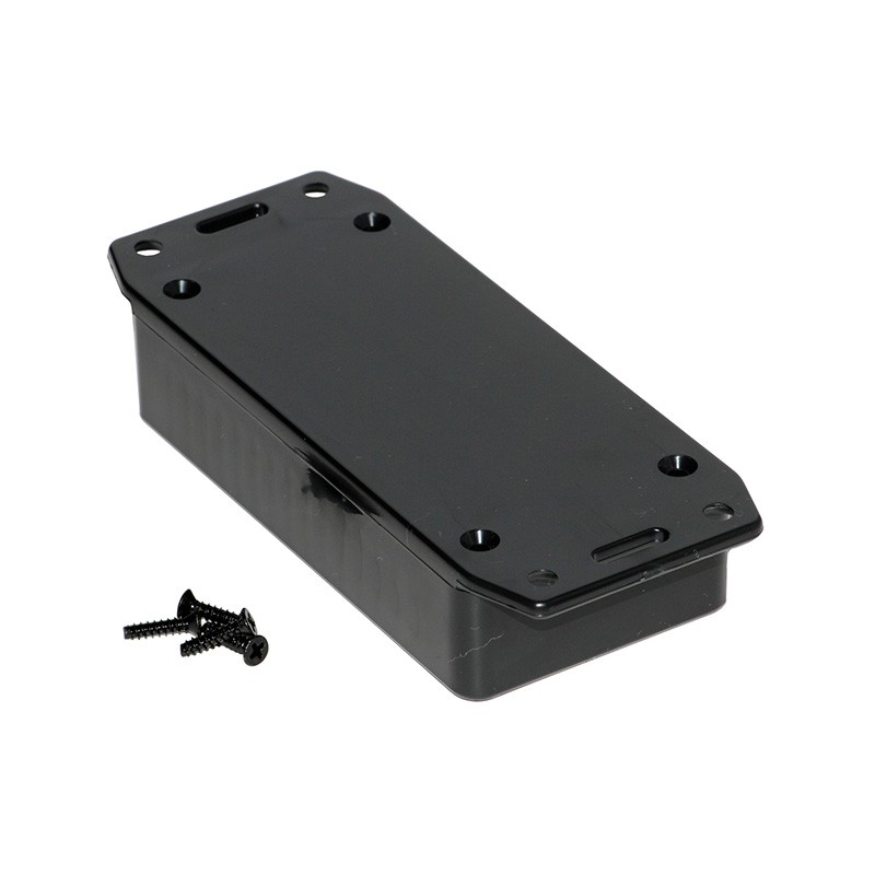 1 pcs : 1591ASFLBK - BOX PLASTIC BLK 3.94'L X 1.97'W