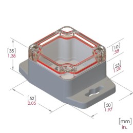 1 pcs : RBF22P04C10G - BOX PLASTIC 2.05'L X 1.97'W