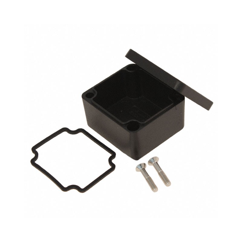 1 pcs : 1550Z101BK - BOX ALUM BLACK 1.98'L X 1.78'W