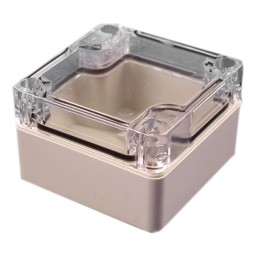 1 pcs : 1554B2GYCL - BOX PC GRAY/CLR 2.56'L X 2.56'W