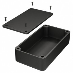 1 pcs : 1550BBK - BOX ALUM BLACK 4.51'L X 2.52'W