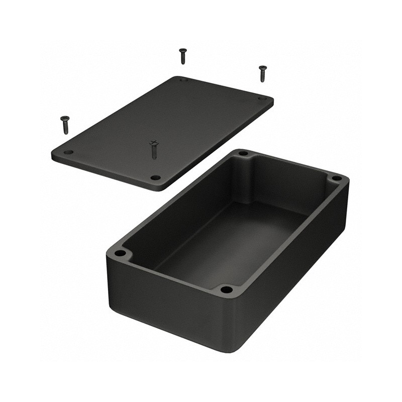 1 pcs : 1550BBK - BOX ALUM BLACK 4.51'L X 2.52'W