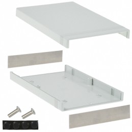 1 pcs : 1598FGY - BOX PLASTIC GRAY 9.83'L X 6.27'W