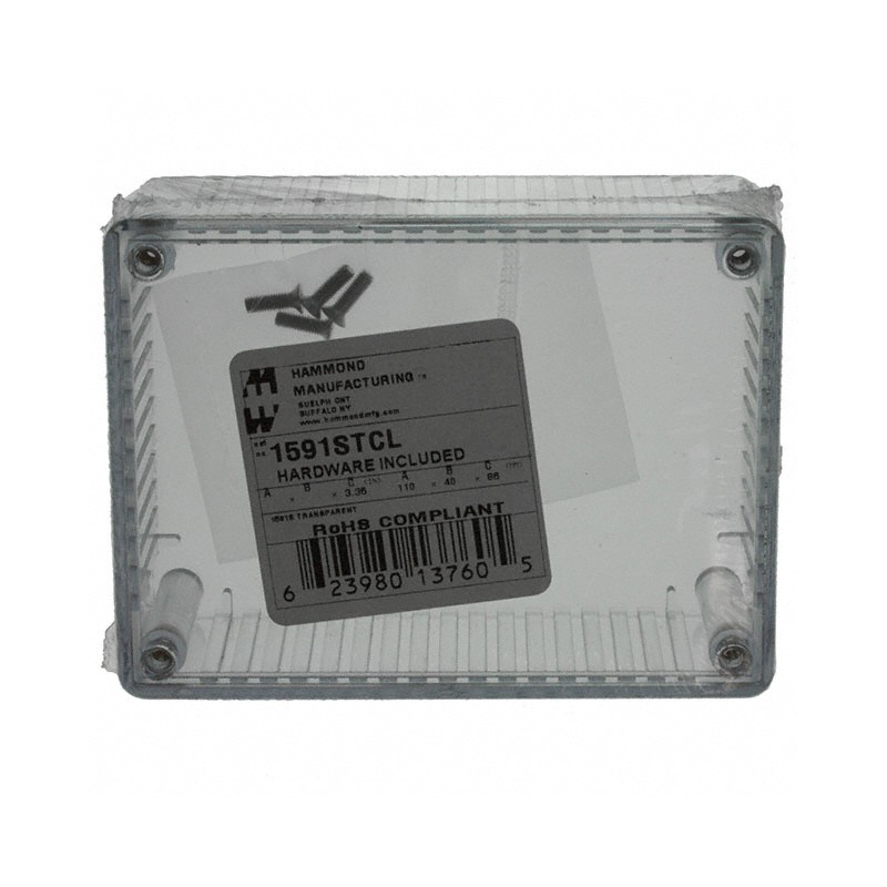 1 pcs : 1591STCL - BOX PLAS TRN 4.34'L X 3.24'W