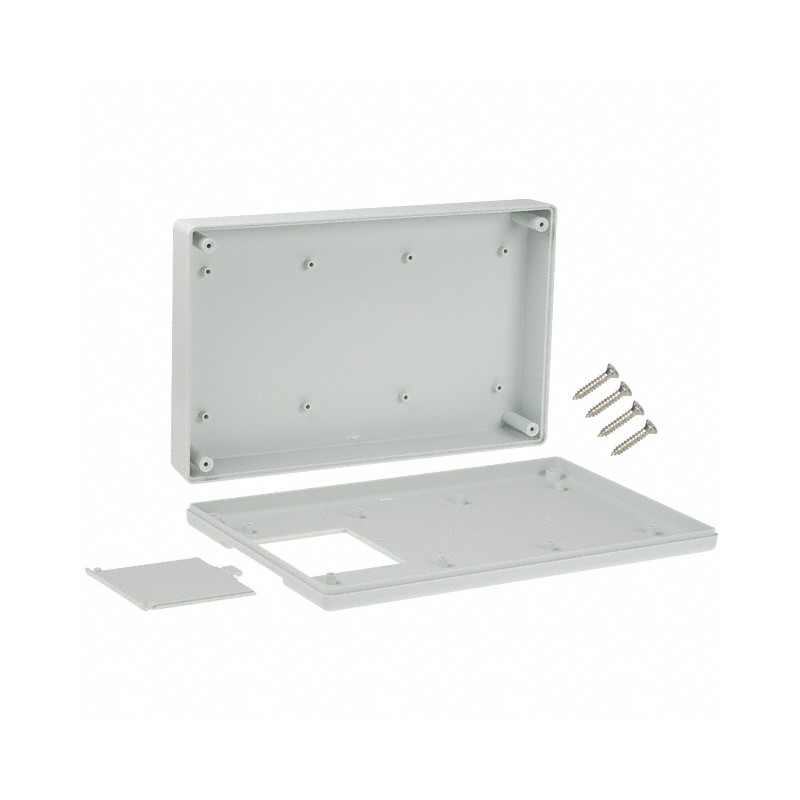 1 pcs : 1599KSGYBAT - BOX PLASTIC GRAY 8.66'L X 5.51'W