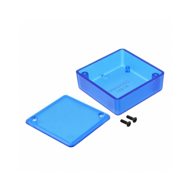 1 pcs : 1551RTBU - BOX ABS TRN BLUE 1.97'L X 1.97'W