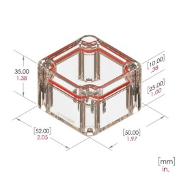 1 pcs : RB22P04C10C - BOX PLASTIC CLR 2.05'L X 1.97'W