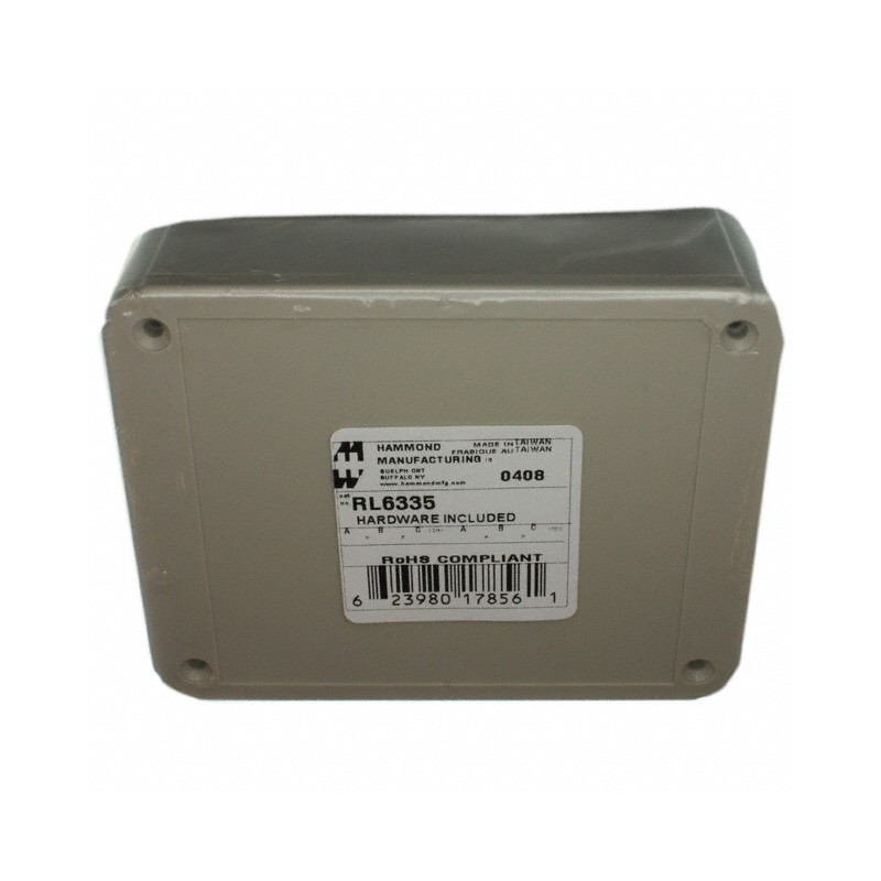 1 pcs : RL6335 - BOX PLASTIC GRY 4.901'L X 3.94'W