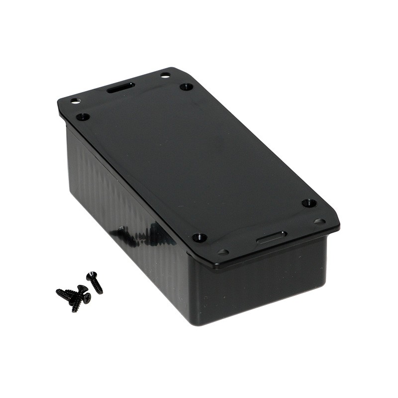 1 pcs : 1591CSFLBK - BOX PLASTIC BLK 4.72'L X 2.56'W