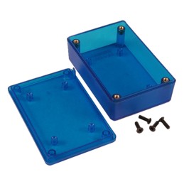 1 pcs : 1591XXMTBU - BOX PLAS TRN BLUE 3.4'L X 2.25'W