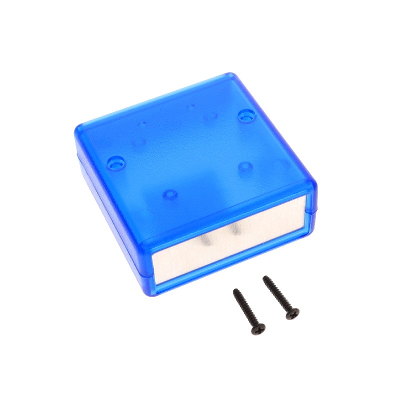 1 pcs : 1593KALTBU - BOX PLAS TRN BLU 2.65'L X 2.61'W