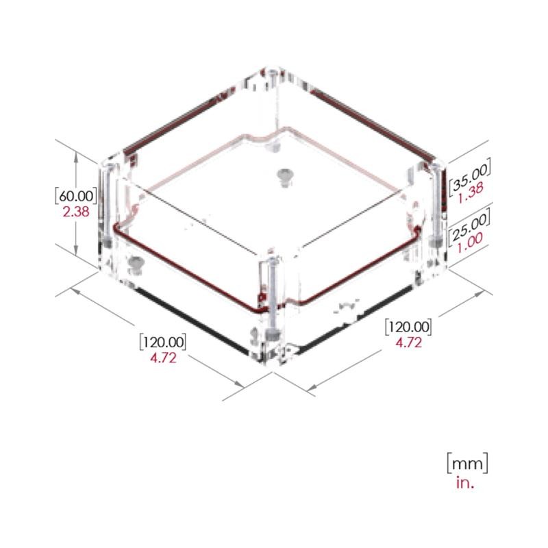 1 pcs : RB55P14C10C - BOX PLASTIC CLEAR