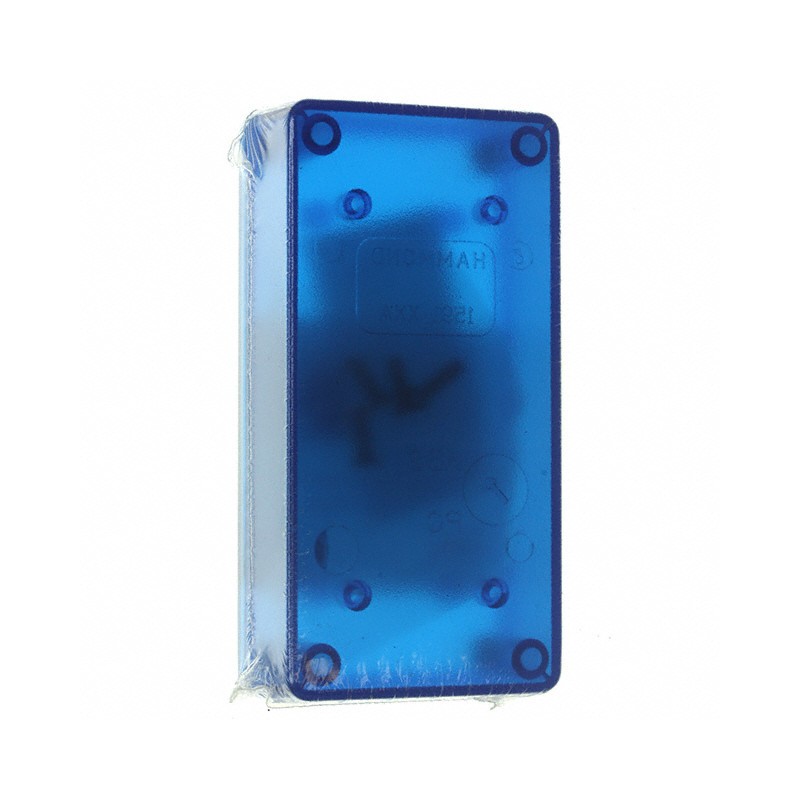 1 pcs : 1591XXATBU - BOX PLAS TRN BLU 3.97'L X 2.02'W