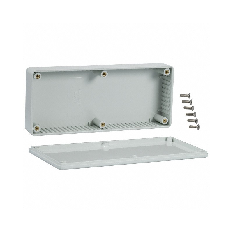 1 pcs : 1591HGY - BOX PLASTIC GRAY 6.52'L X 2.79'W