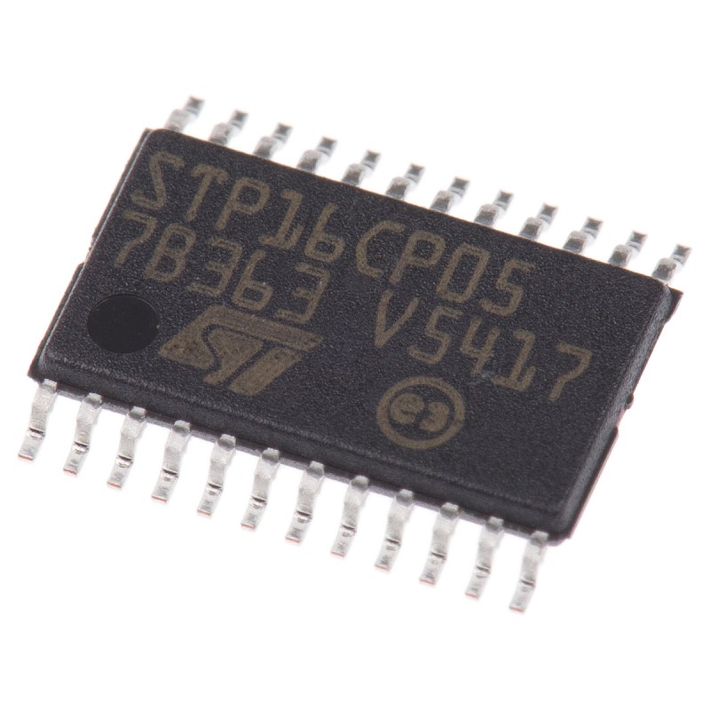 5 pcs - STMicroelectronics STP16CP05TTR LED Driver IC, 3 - 5.5 V ac 100mA 24-Pin TSSOP