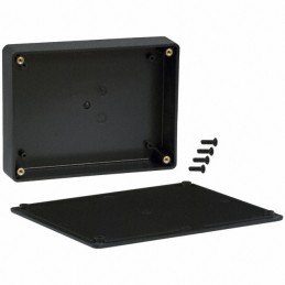 1 pcs : CU-3287 - BOX ABS BLACK 6.112'L X 4.612'W