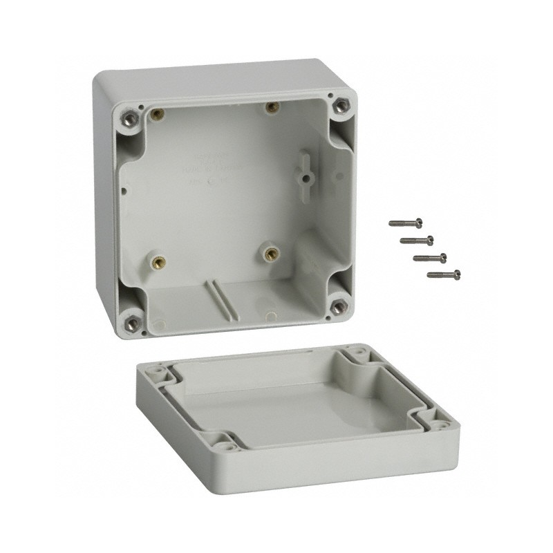 1 pcs : 1554EGY - BOX PC GRAY 3.54'L X 3.54'W