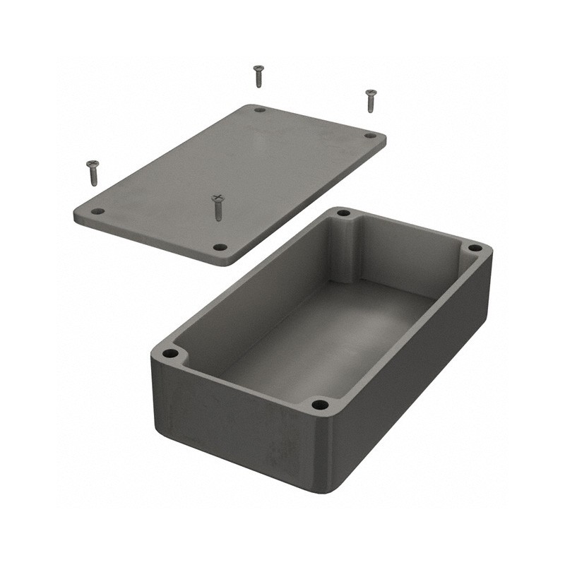 1 pcs : 1550B - BOX ALUM 4.51'L X 2.52'W