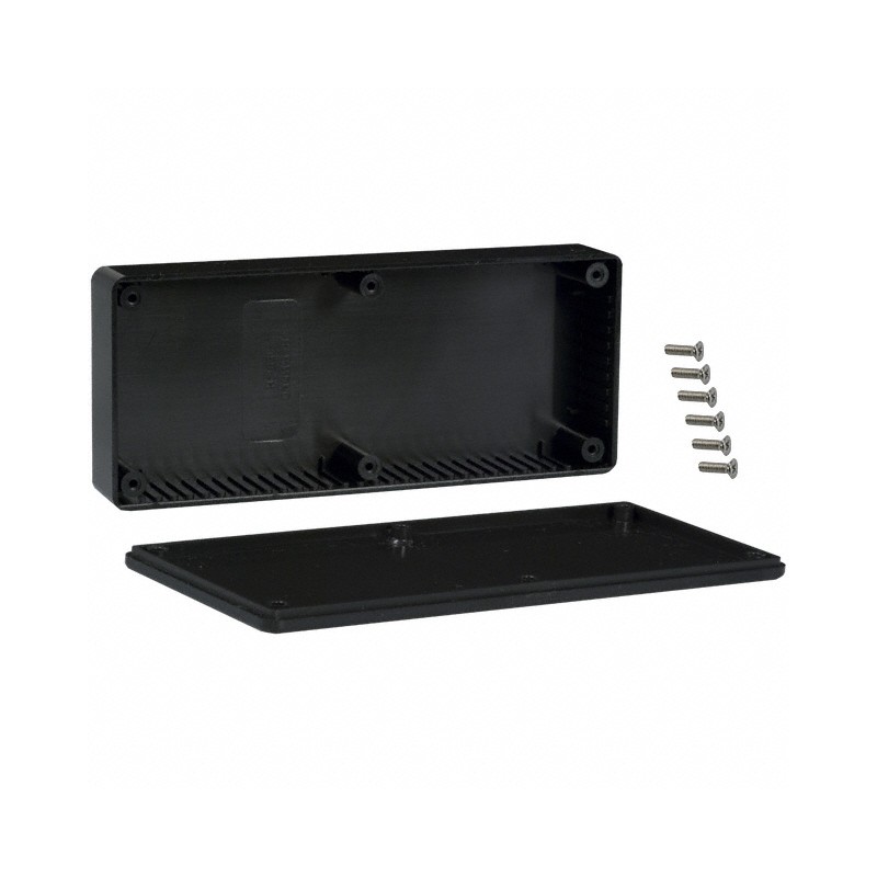 1 pcs : 1591HBK - BOX PLASTIC BLK 6.52'L X 2.79'W