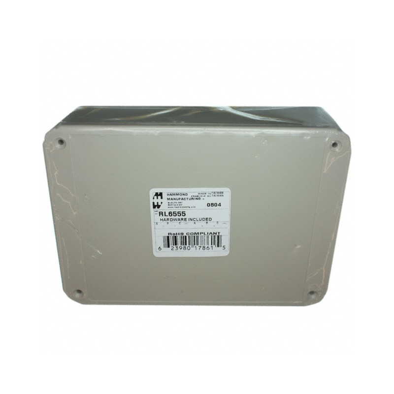 1 pcs : RL6555 - BOX PLASTIC GRAY 6.89'L X 4.92'W