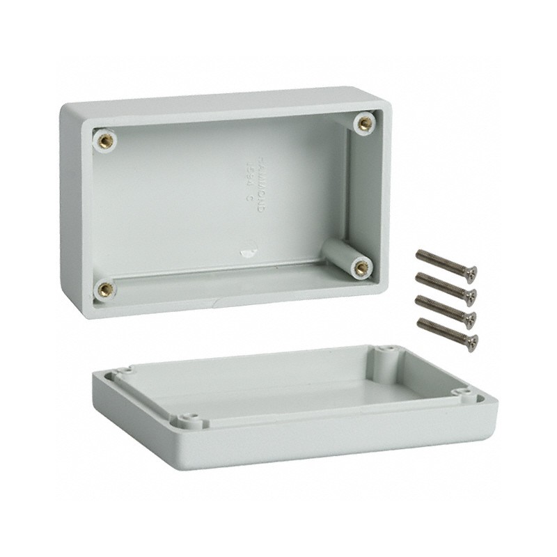 1 pcs : 1594CGY - BOX PLASTIC GRAY 4.19'L X 2.6'W