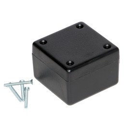 1 pcs : 1594ASBK - BOX PLASTIC BLK 2.21'L X 2.21'W