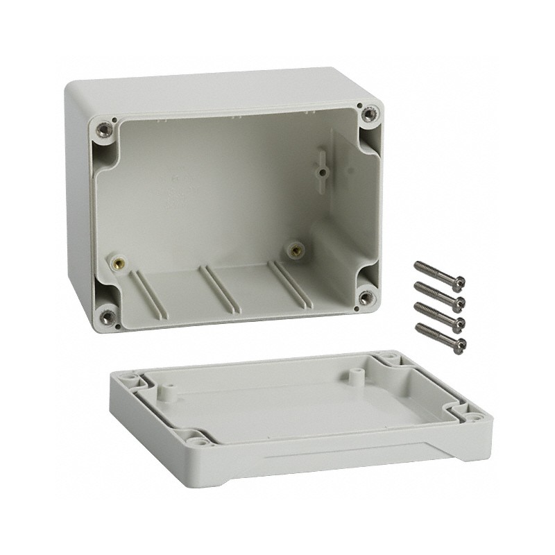 1 pcs : 1555GGY - BOX PC GRAY 4.72'L X 3.54'W