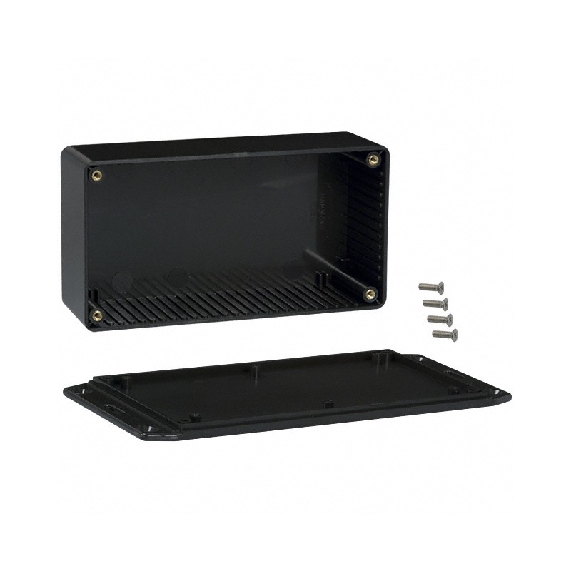 1 pcs : 1591DFLBK - BOX PLASTIC BLK 5.91'L X 3.15'W