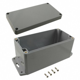 1 pcs : PN-1333-DGMB - BOX ABS GRAY 6.39'L X 3.25'W