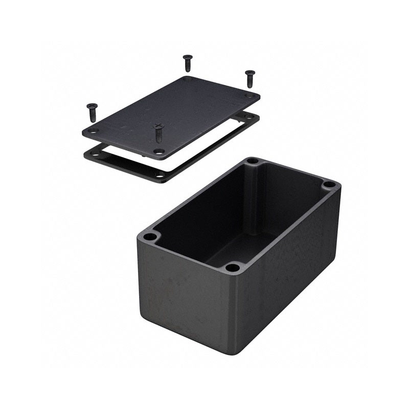 1 pcs : 1550WDBK - BOX ALUM BLACK 4.51'L X 2.52'W