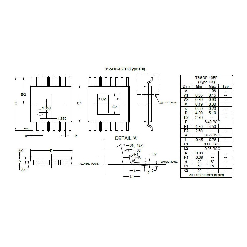 5 pcs - DiodesZetex AL5873T16E-13 LED Driver IC, 5 - 55 V 250mA