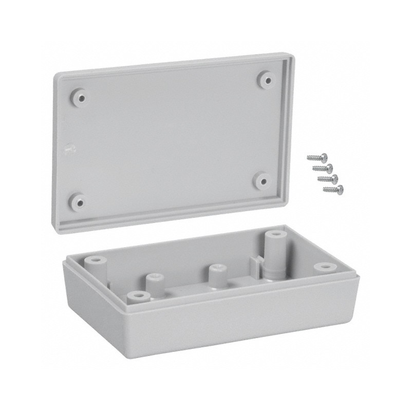 1 pcs : 110I,GY - BOX ABS GRAY 3.6'L X 2.25'W