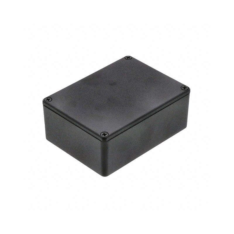 1 pcs : 1590SBK - BOX ALUM BLACK 4.34'L X 3.23'W