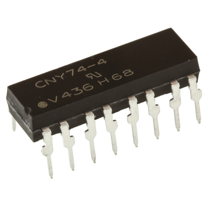 5 pcs - Vishay, CNY74-4H DC Input Transistor Output Quad Optocoupler, Through Hole, 16-Pin PDIP
