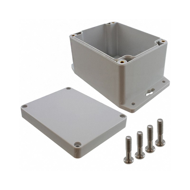 1 pcs : PN-1328-MB - BOX PLASTIC GRAY 4.53'L X 3.54'W