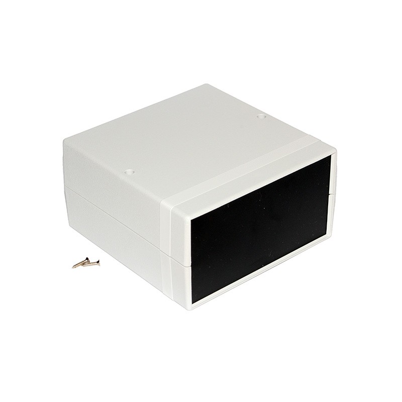 1 pcs : 1598ESGYPBK - BOX PLAS BLK/GRY 6.31'L X 6.25'W