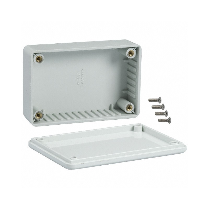 1 pcs : 1591LGY - BOX PLASTIC GRAY 3.35'L X 2.21'W