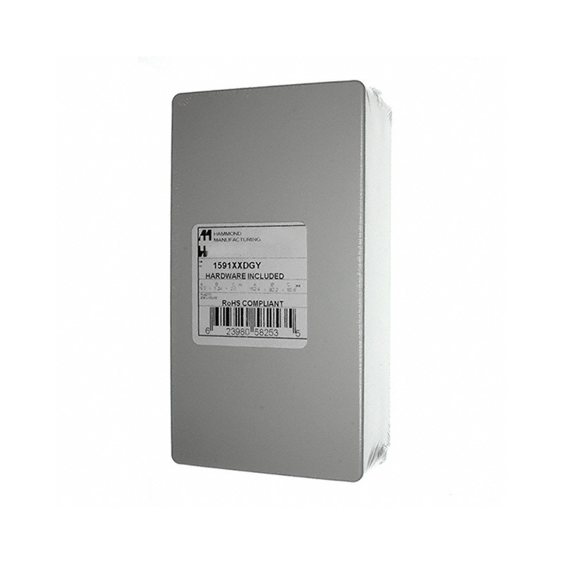 1 pcs : 1591XXDGY - BOX PLASTIC GRAY 6'L X 3.25'W