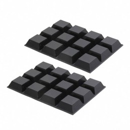 1 pcs : 1421T4 - FEET RUBBER .81' X .30' BLK 124