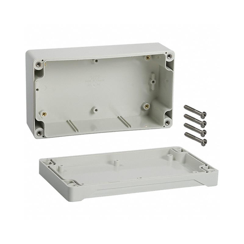 1 pcs : 1555JGY - BOX PC GRAY 6.3'L X 3.54'W