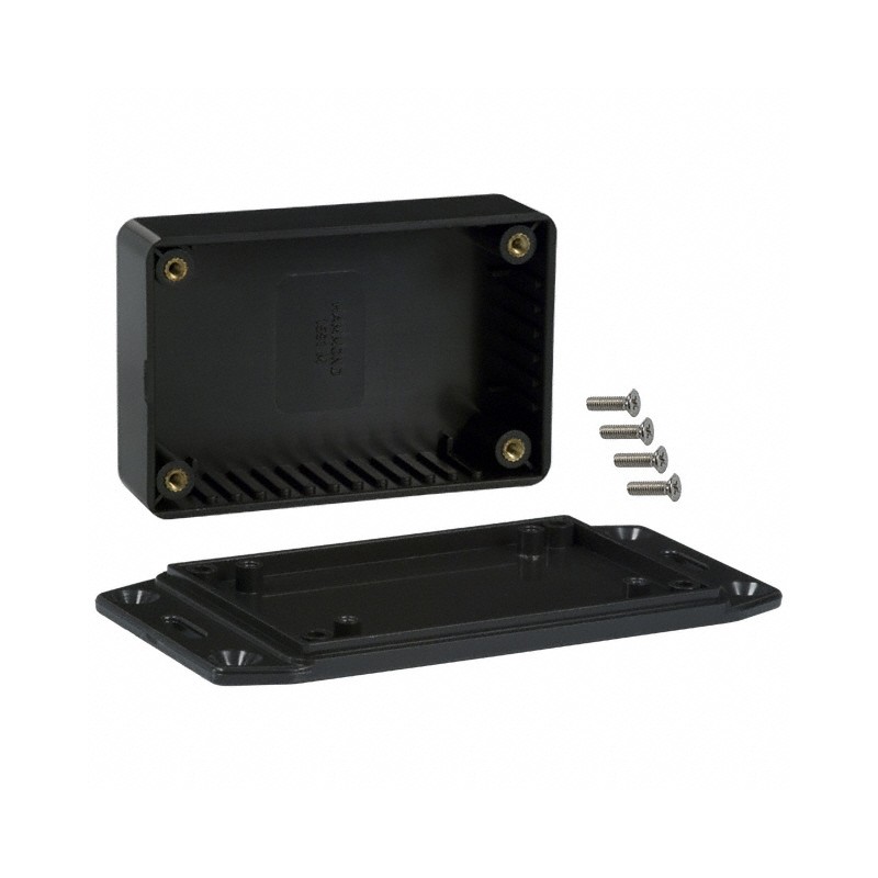 1 pcs : 1591MFLBK - BOX PLASTIC BLK 3.34'L X 2.21'W