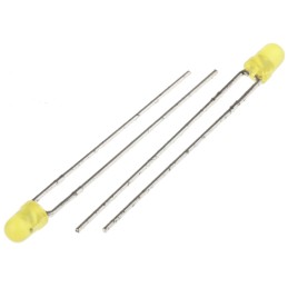 5 pcs - Kingbright6 V Yellow LED 3mm Through Hole, L-934YD-5V