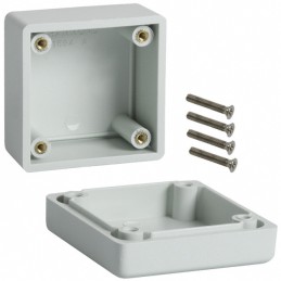 1 pcs : 1594AGY - BOX PLASTIC GRAY 2.21'L X 2.21'W