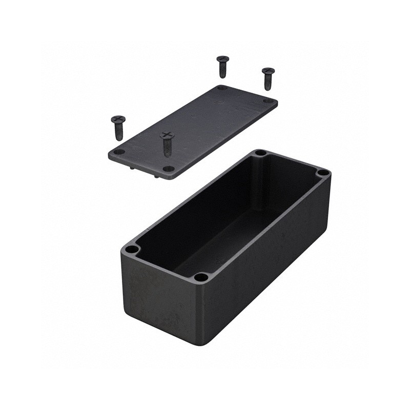 1 pcs : 1550WABK - BOX ALUM BLACK 3.50'L X 1.38'W