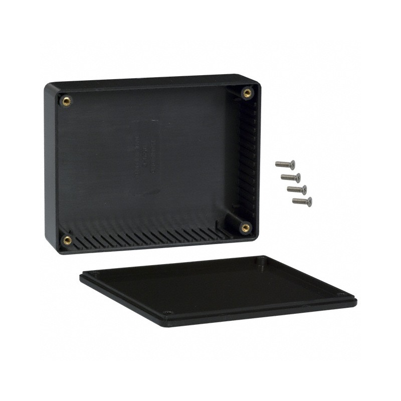 1 pcs : 1591GBK - BOX PLASTIC BLK 4.74'L X 3.69'W