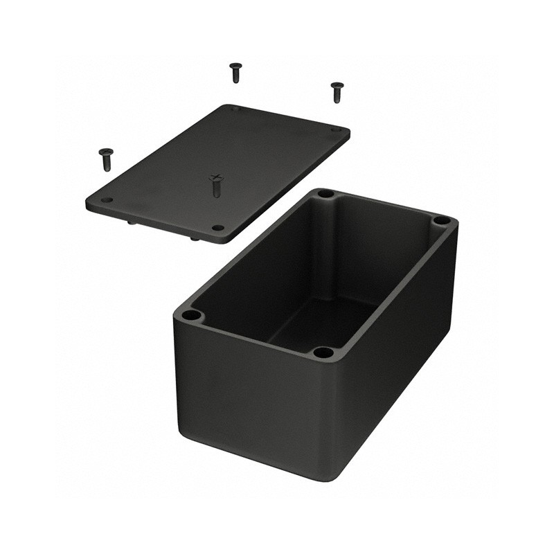 1 pcs : 1550DBK - BOX ALUM BLACK 4.51'L X 2.52'W