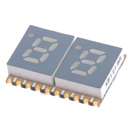 5 pcs - KCDC02-105 Kingbright 2 Digit 7-Segment LED Display, CC Red 30 mcd RH DP 5.1mm