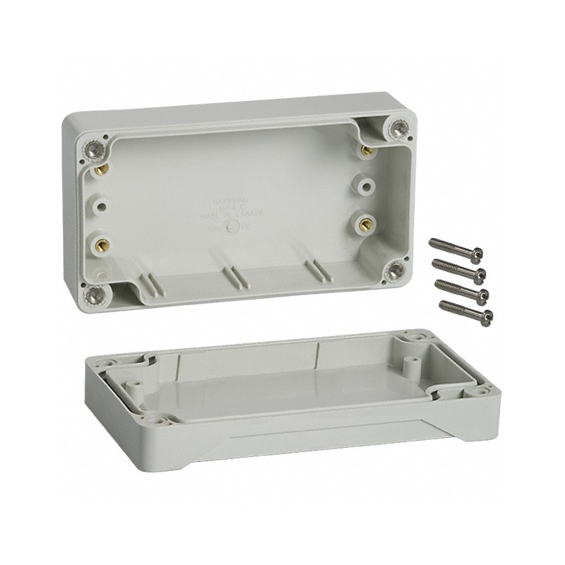 1 pcs : 1555CGY - BOX PC GRAY 4.72'L X 2.56'W