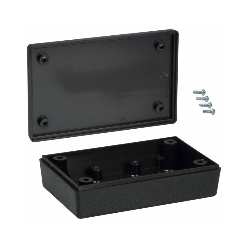 1 pcs : 110I,BK - BOX ABS BLACK 3.6'L X 2.25'W