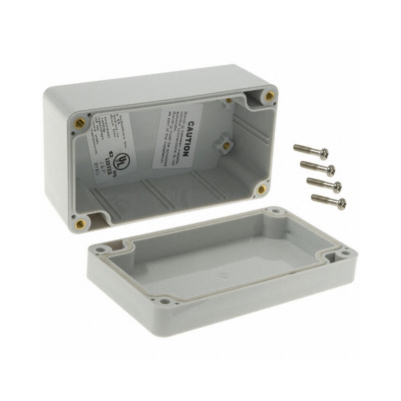 1 pcs : PN-1322 - BOX PLASTIC GRAY 4.53'L X 2.56'W